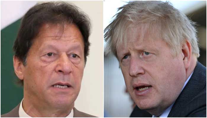 Prime Minister Imran Khan (L) and British Prime Minister Boris Johnson. — Reuters/File