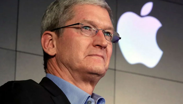 Apple CEO Tim Cook unveils some features of the new iPhone. File Photo.