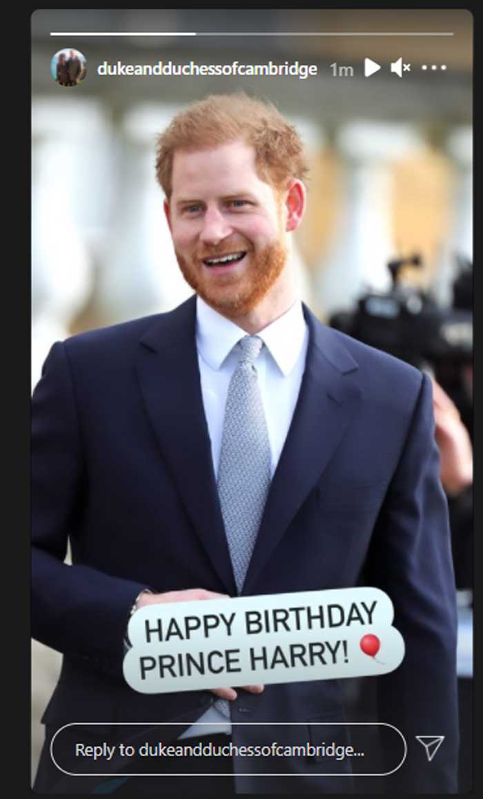 Prince Harry receives love from Kate Middleton, Prince William on his birthday