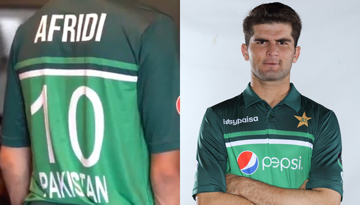 Shaheen Shah Afridi wears the number 10 jersey. — Twitter/iShaheenAfridi