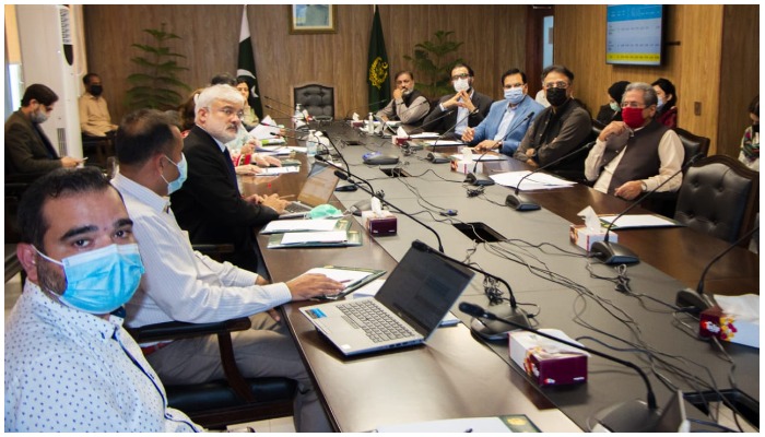 Asad Umar emphasised on completion of the HEC projects at the earliest. PhotoMoPD&SI