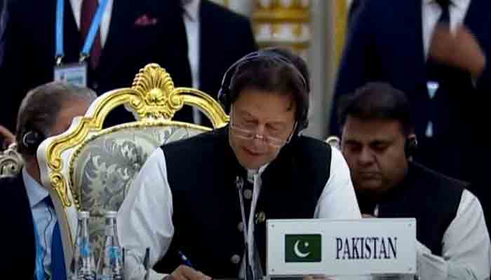 Prime Minister Imran Khan at the SCO summit.