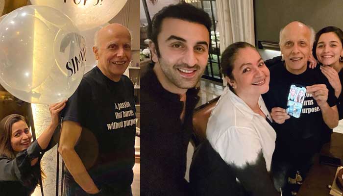 Alia Bhatt, Ranbir Kapoor twin in black as they celebrate Mahesh Bhatt’s 73rd birthday