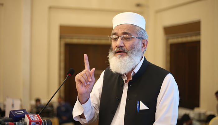 A file photo of JI chief Siraj ul Haq.