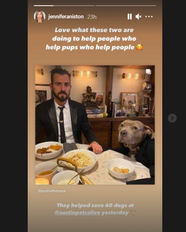 Jennifer Aniston gushes over her ex Justin Theroux in new message