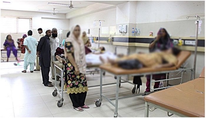 A file photo of an emergency ward of a Karachi hospital.