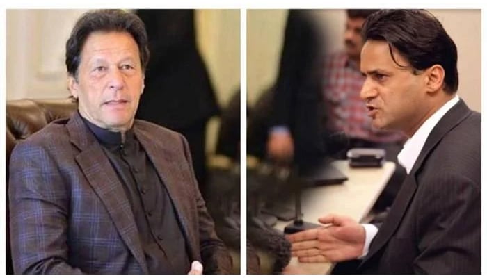 Prime Minister Imran Khan (left) and ex-SAPM on Power and Petroleum. — Twitter/File