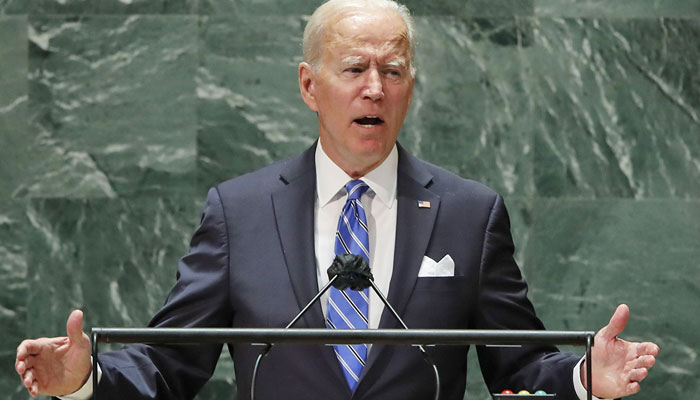 Biden says he does not want cold war with a world divided in different blocs. AFP