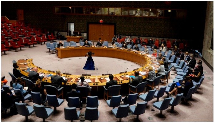 The UN Security Council room where delegates from various countries hold meetings. Photo: AFP