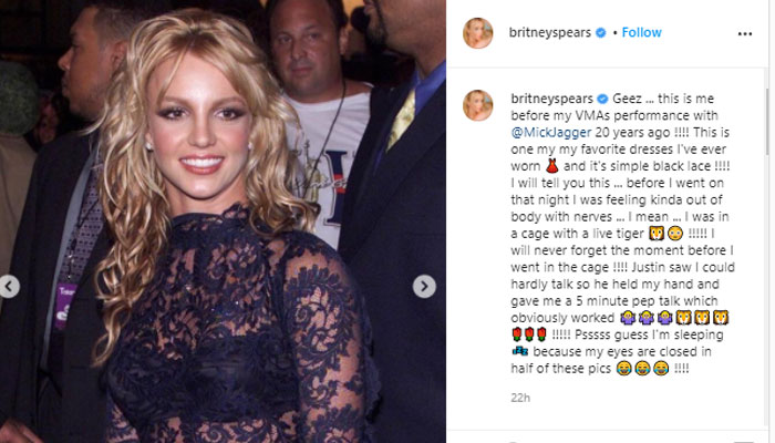 Britney Spears reveals Justin Timberlake encouraged her ahead of VMAs performance with Mick Jagger