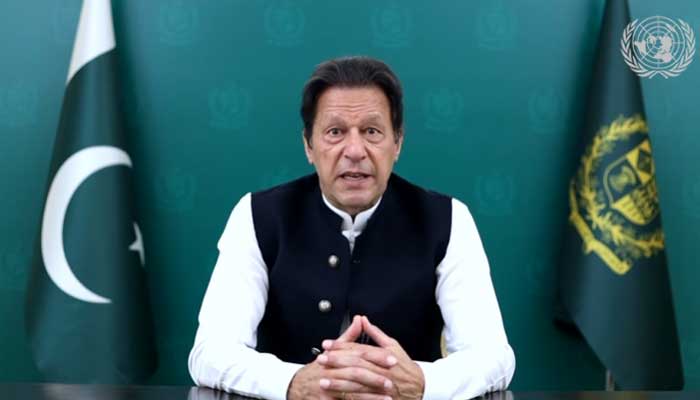 Prime Minister Imran Khan delivering his address to the 76th session of the General Assembly of the United Nations, on September 25, 2021. — Photo courtesy UNGA Web