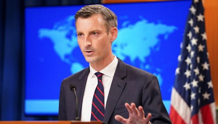 US State Department spokesman Ned Price holds a press briefing on Afghanistan at the State Department in Washington, U.S., August 16, 2021. Photo: Reuters