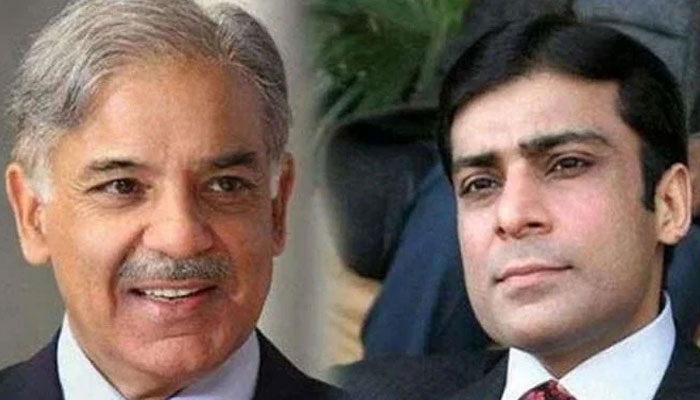 PML-N President Shahbaz Sharif and his son Hamza Shahbaz.