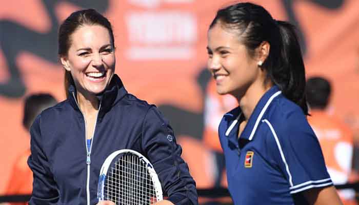 Video: Kate Middleton plays tennis with Emma Raducanu