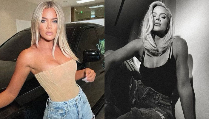 Khloe Kardashian sizzles in figure-hugging corset top and loose jeans with new hairstyle