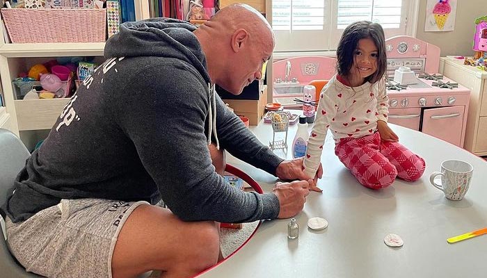 Dwayne Johnson shows off nail art skills in wholesome post