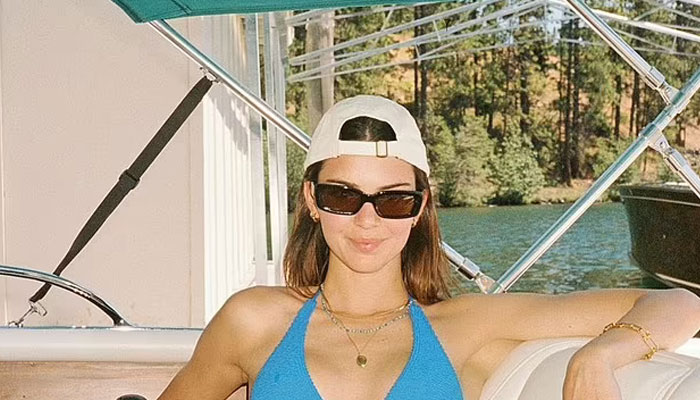 Kendall Jenner slays in tinny blue outfit day after Devin Bookers Covid diagnosis