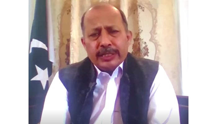 Pakistan’s Ambassador to Afghanistan, Mansoor Ahmad Khan, speaks during a discussion, in this screen grab taken from a video, in Kabul, Afghanistan September 27, 2021. — Reuters