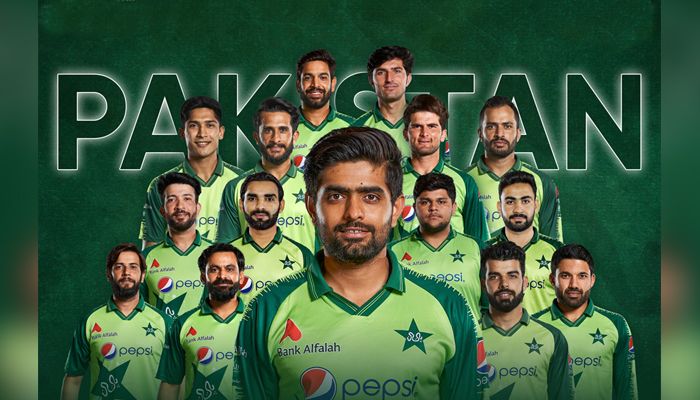 The 15-man Pakistan squad for the International Cricket Councils (ICC) T20 World Cup. — Twitter/TheRealPCB