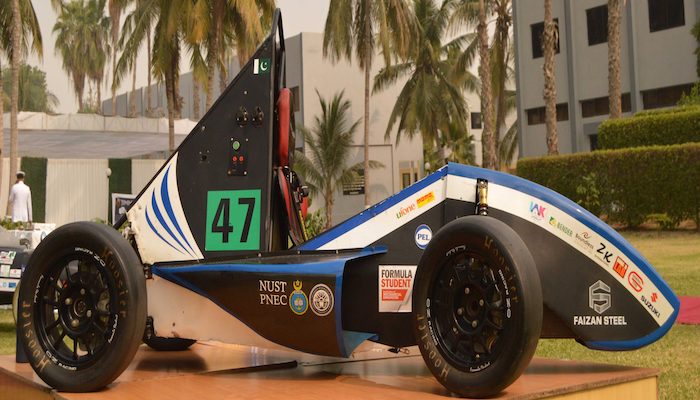 The formula electric car has been designed and put together by NUST students. Photo: Courtesy NUST website