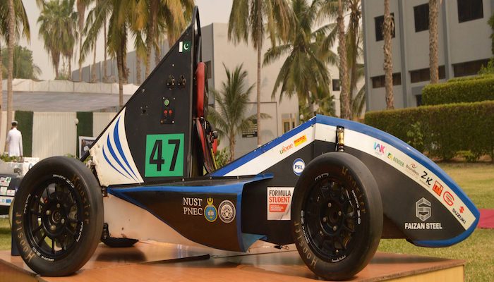 The formula electric car has been designed and put together by NUST students. Photo: Courtesy NUST website
