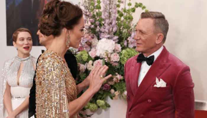 ‘You look jolly lovely: Daniel Craig tells Kate Middleton at No Time To Die Premier