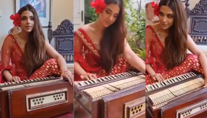 Watch: Sonya Hussyn plays Nustat Fateh Ali Khans famous qawali on harmonium