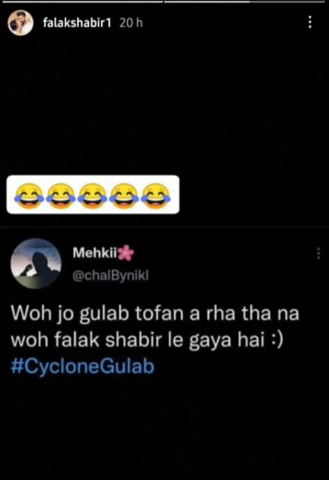 Twitter thanks Falak Shabir after cyclone Gulab changes course: Heres Why