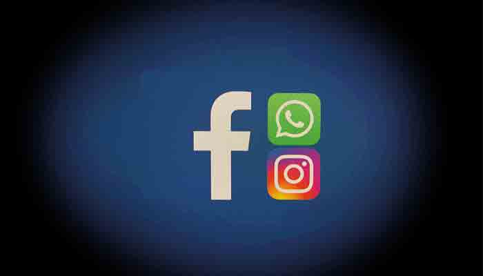 Facebook, Whatsapp and Instagram logos are displayed in this illustration taken October 4, 2021.  -REUTERS
