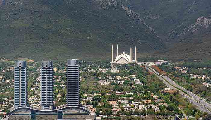 An aerial view of Islamabad.