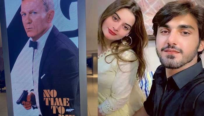 Minal Khan watches latest James Bond movie with Ahsan Mohsin Ikram in Dubai
