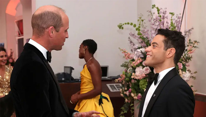Rami Malek revealed how he calmed his nerves when talking to Prince William, Kate