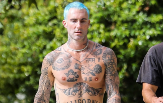 New ink and blue hair: Heres how Adam Levine spent Instagram outage hours