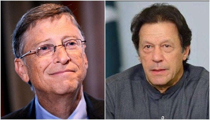 Left (Microsoft founder Bill Gates) and Prime Minister Imran Khan. Photo: File