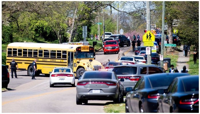 A student drew a gun during a scuffle in a classroom at a Texas high school. Photo— Reuters.