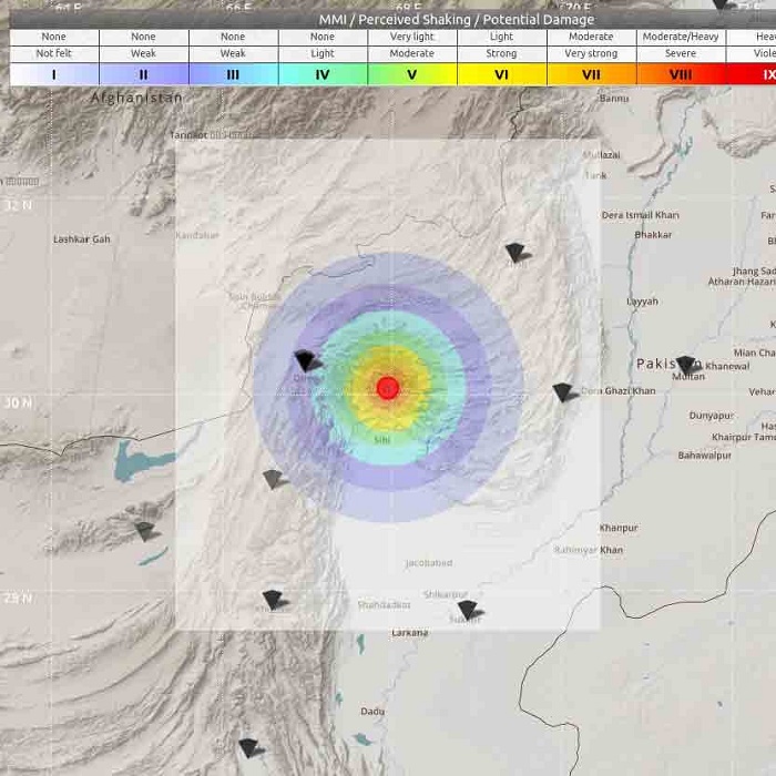 According to the seismological centre, the epicentre was located near Harnai at a depth of 15km. Photo: Courtesy PMD