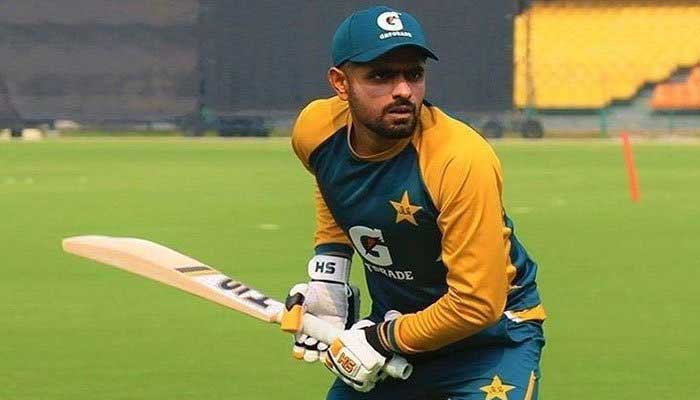 Pakistan captain Babar Azam during a practice session. Photo: File