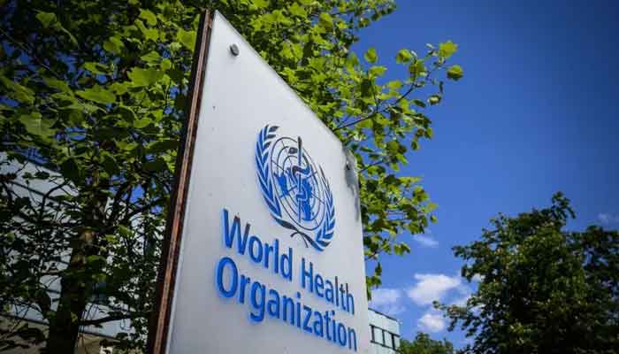 The logo of World Health Organisation (WHO)