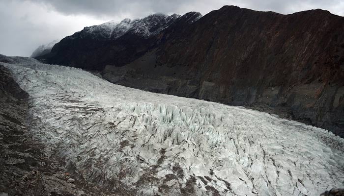 In this photograph taken on September 28, 2015, a general view of Passu glacier is seen in Pakistans Gojal Valley. — AFP/File