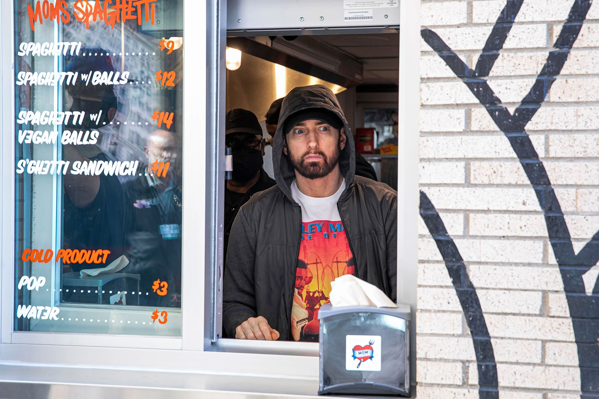 Eminem shocks fans at the grand opening of Mom’s Spaghetti restaurant