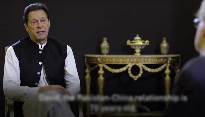 PM Imran Khan speaks to the Middle East Eye. Photo: Middle East Eye screengrab.