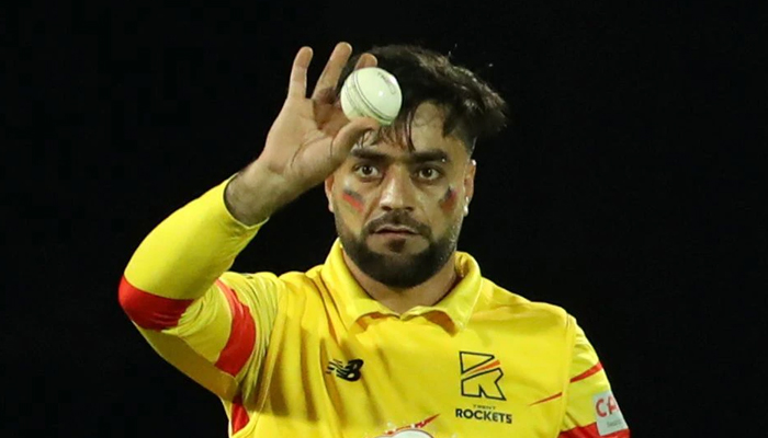 Cricket - The Hundred Eliminator - Men - Southern Brave v Trent Rockets - Kia Oval, London, Britain - August 20, 2021 Trent Rockets Rashid Khan during the match. — Reuters/File