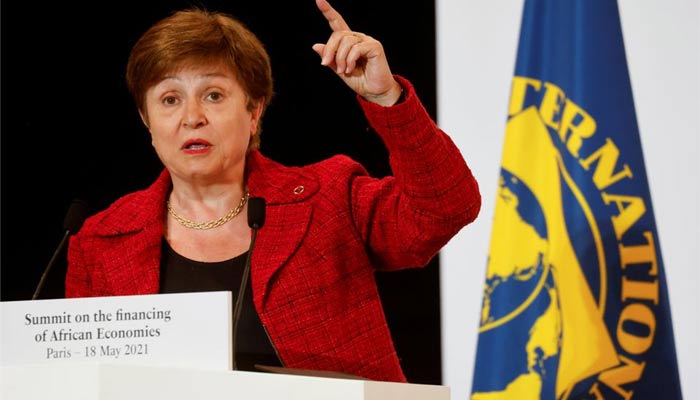 International Monetary Fund (IMF) Managing Director Kristalina Georgieva speaks during a joint news conference at the end of the Summit on the Financing of African Economies in Paris, France May 18, 2021. — REUTERS