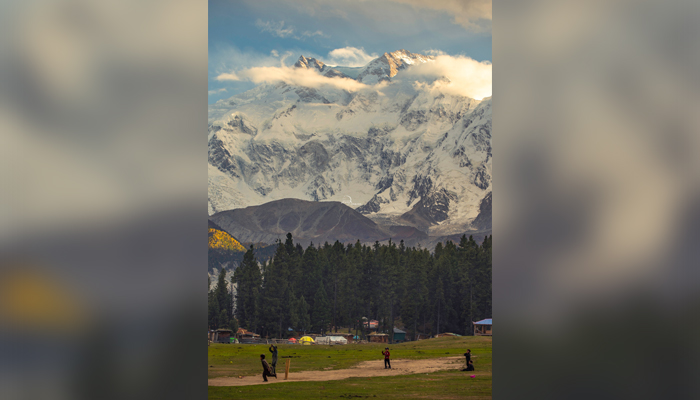 The picturesque cricket ground in Nanga Parbats lap. — Twitter/hsntalal_tiwana