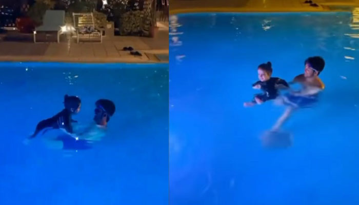 Watch: Aiman Khans babygirl Amal takes swimming classes in this adorable video