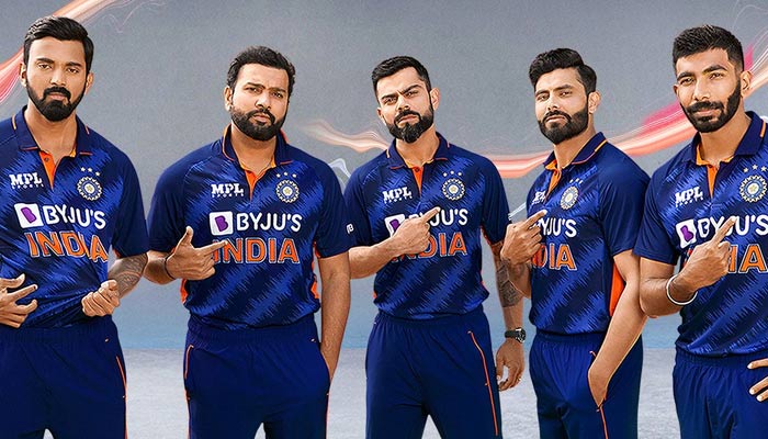 (left-right) KL Rahul, Rohit Sharma, Virat Kohli, Ravindra Jadeja and Jasprit Bumrah. — Twitter/@BCCI