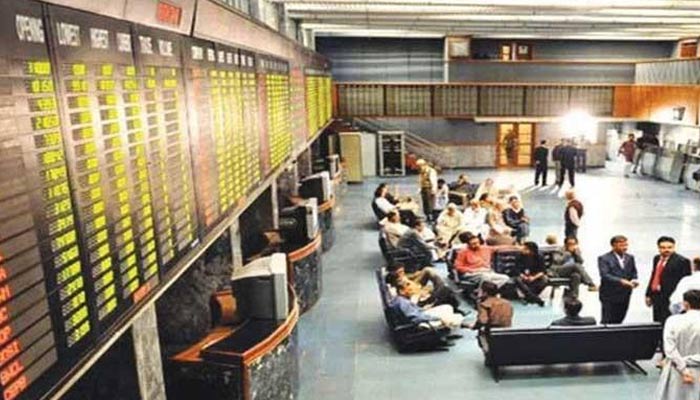 Traders sitting in the main hall of the Pakistan Stock Exchange. — Reuters/File