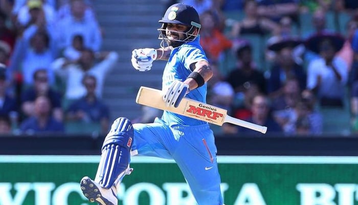 Indias Virat Kohli celebrates his century against Australia during their One Day cricket match at the Melbourne Cricket Ground, January 17, 2016. — Reuters/File