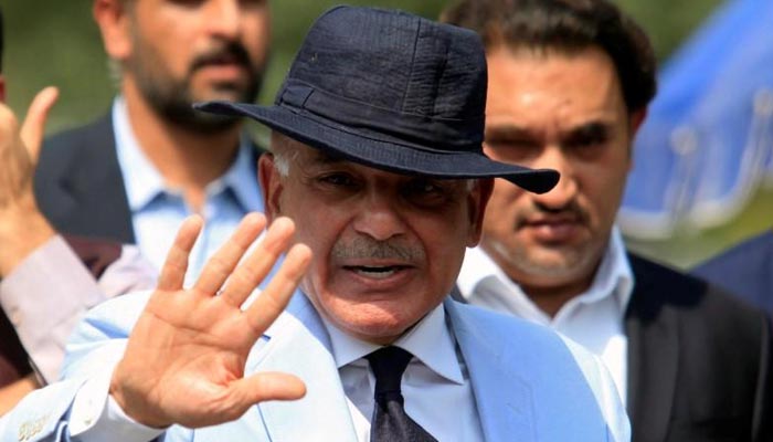 Shahbaz Sharif, brother of Nawaz Sharif, gestures after appearing before a Joint Investigation Team (JIT) in Islamabad, Pakistan June 17, 2017. — Reuters/File