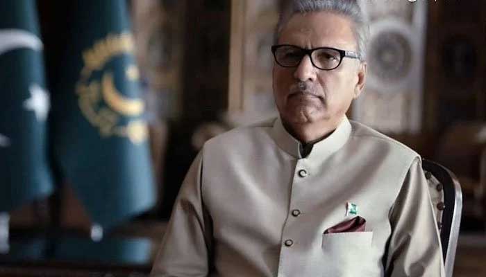 President Arif Alvi. — Screengrab from interview with Vice News